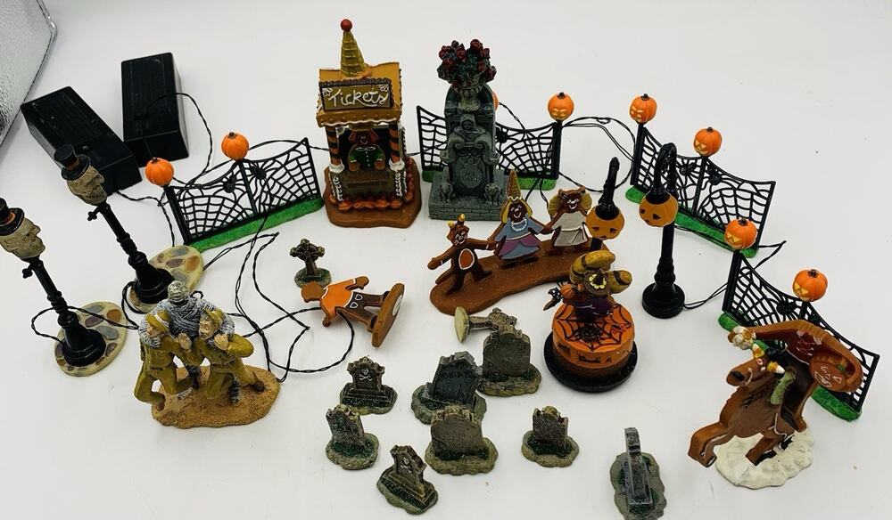 Lemax Spooky Town Halloween Village Accessory Lot Figures